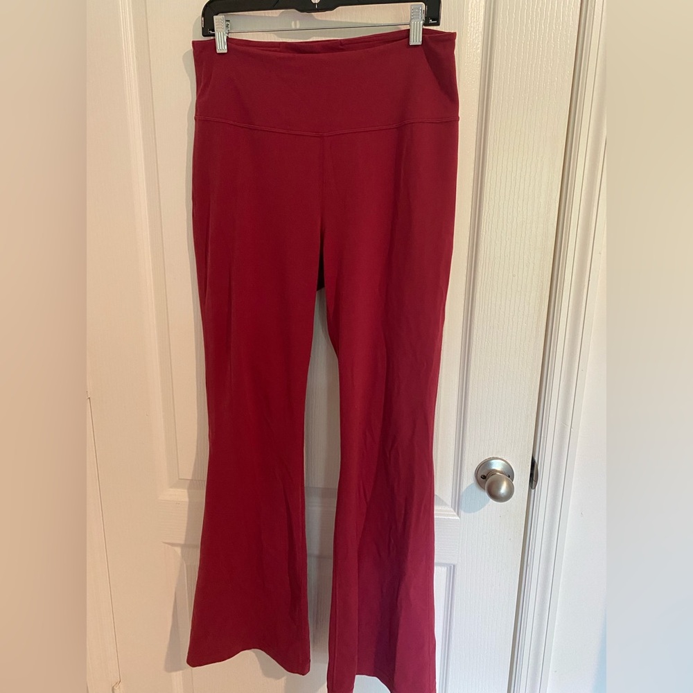 Lululemon Athletica Red Flare Pants